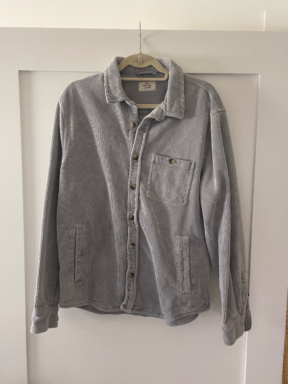 Marine Layer Corduroy Overshirt Grey M/L